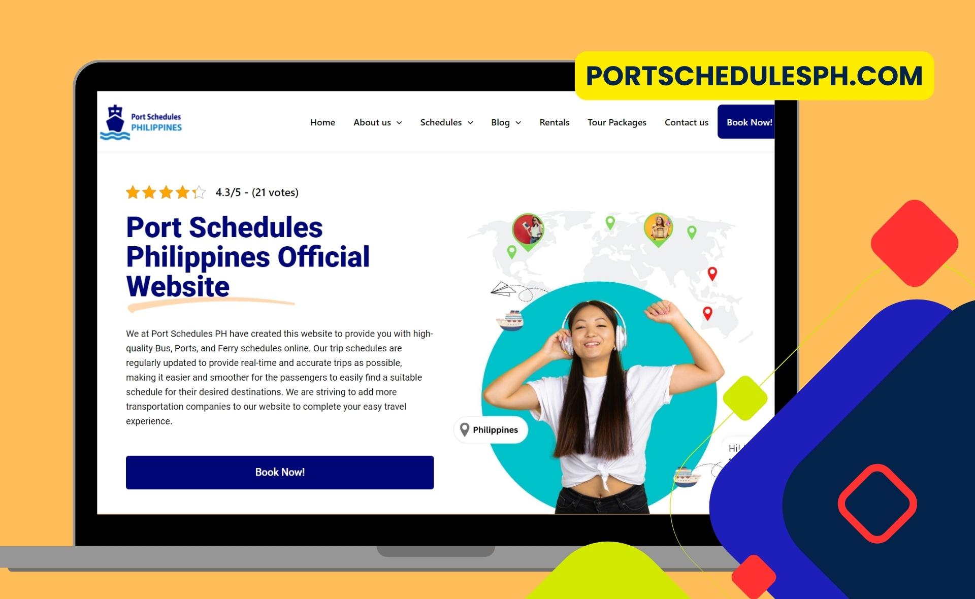 Website Development Service for Port Schedules PH