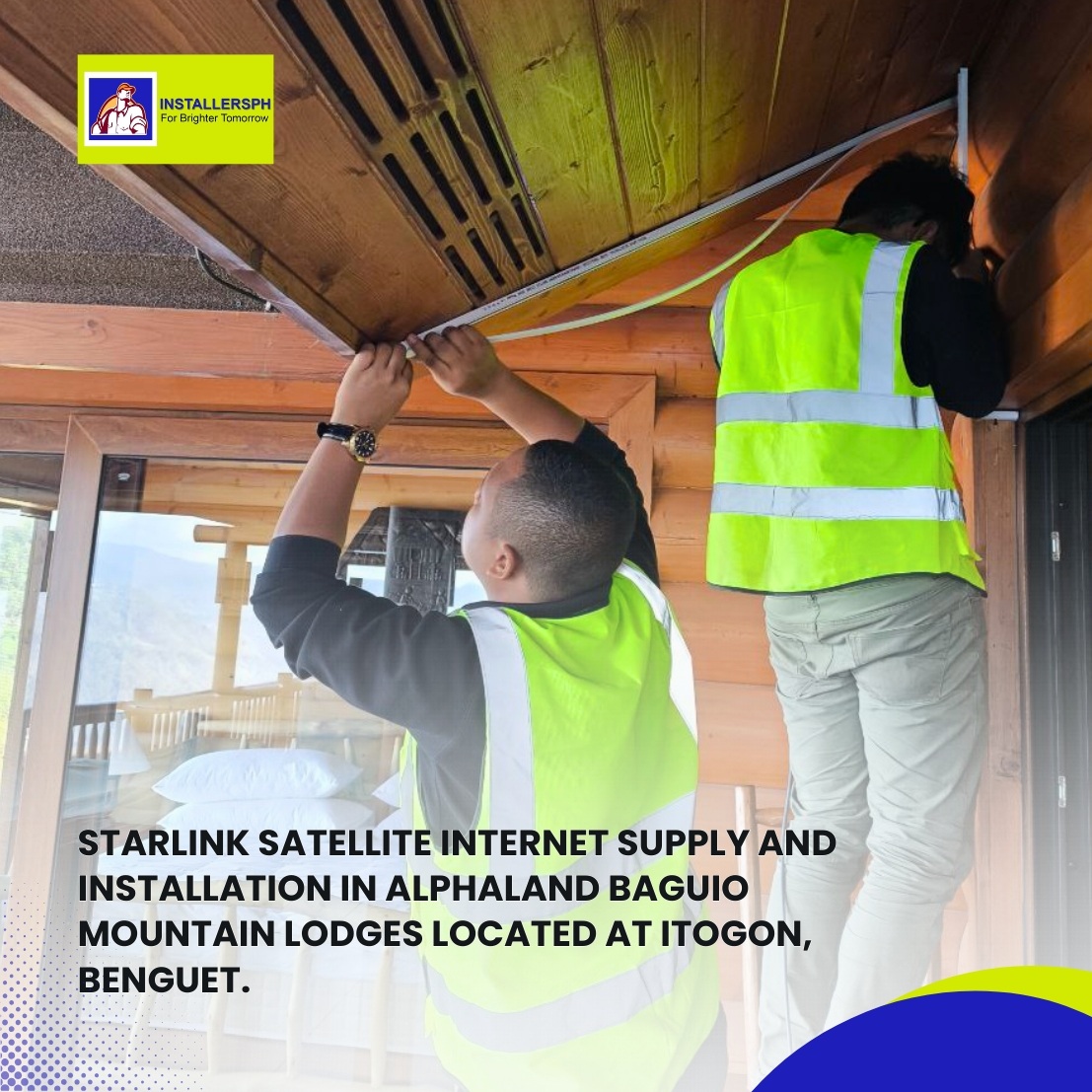 starlink satellite internet supply and installation in alphaland baguio mountain lodges located at itogon, benguet 11