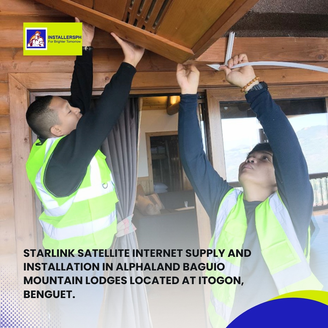 starlink satellite internet supply and installation in alphaland baguio mountain lodges located at itogon, benguet 2
