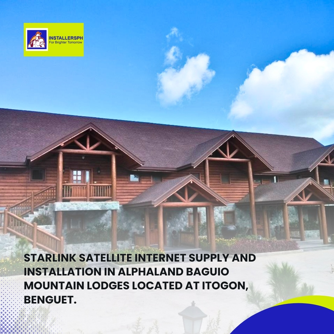 starlink satellite internet supply and installation in alphaland baguio mountain lodges located at itogon, benguet 3