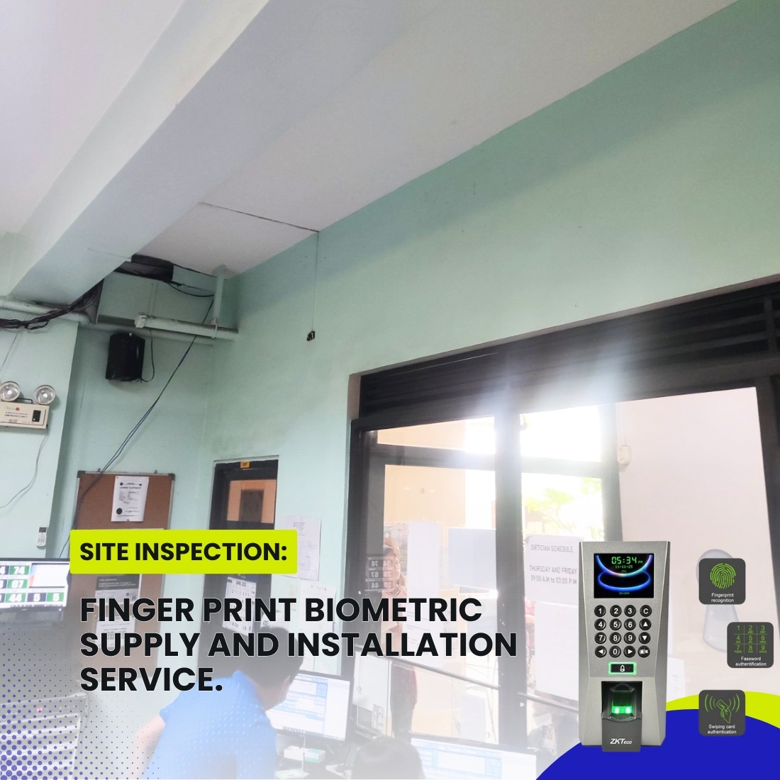 Site Inspection for a Finger Print Biometric Supply and Installation Service at AMOSUP SEAMEN'S HOSPITAL CEBU.