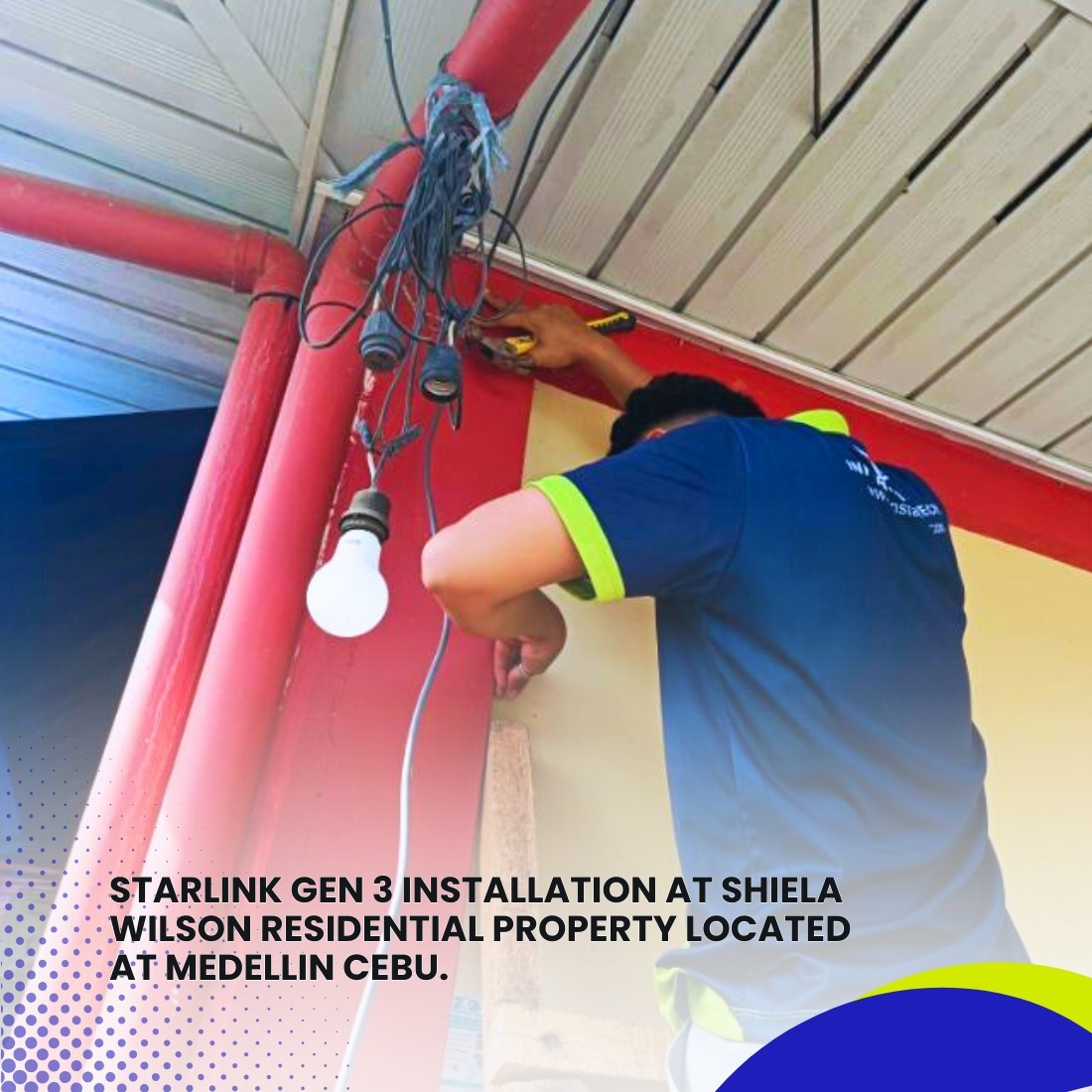 Starlink Installation Gen 3 at Shiela Wilson Residential Property located at Medellin Cebu 10