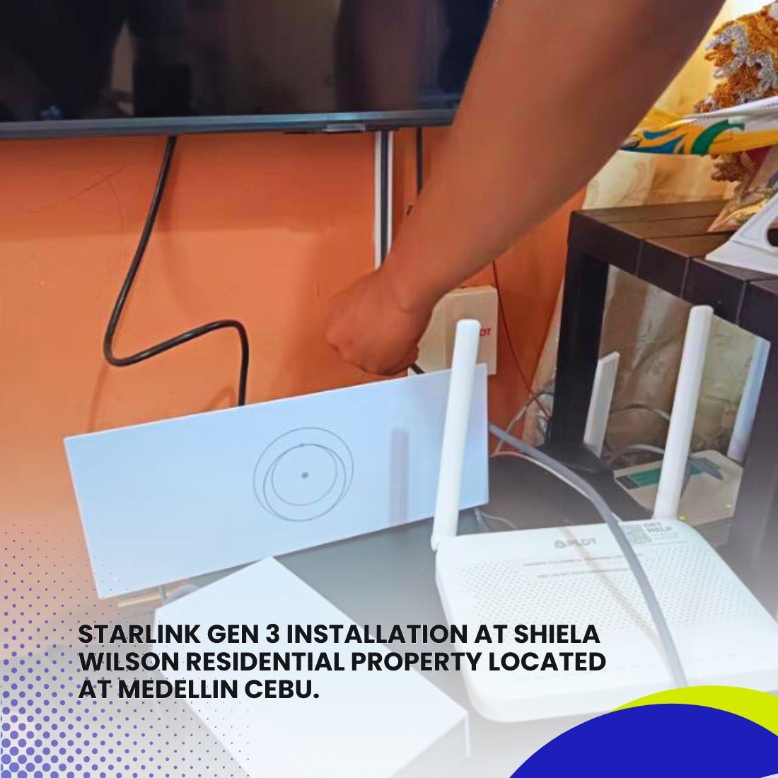 Starlink Installation Gen 3 at Shiela Wilson Residential Property located at Medellin Cebu 4