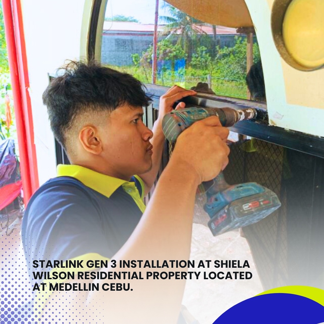 Starlink Installation Gen 3 at Shiela Wilson Residential Property located at Medellin Cebu 5