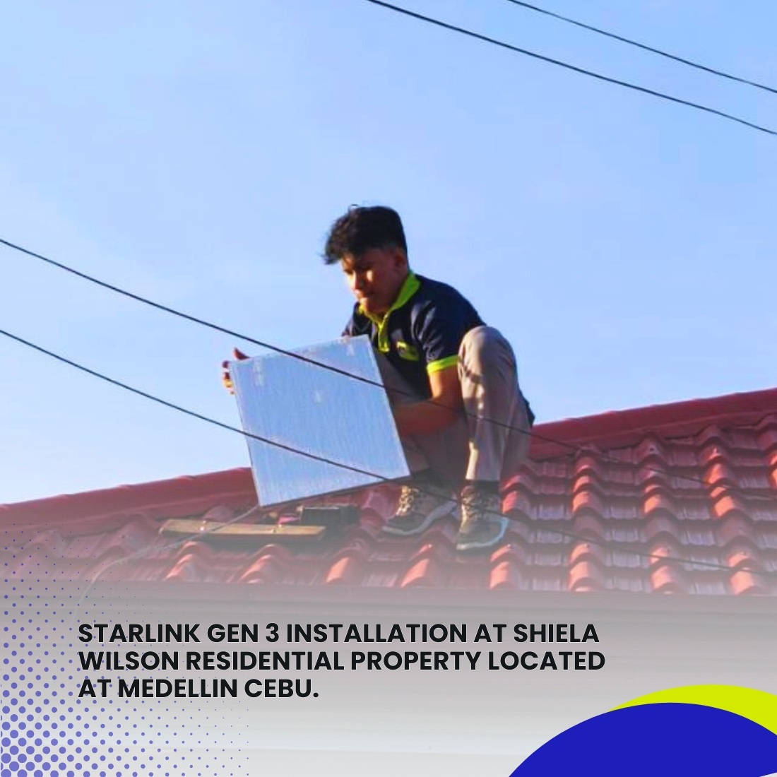 Starlink Installation Gen 3 at Shiela Wilson Residential Property located at Medellin Cebu 8