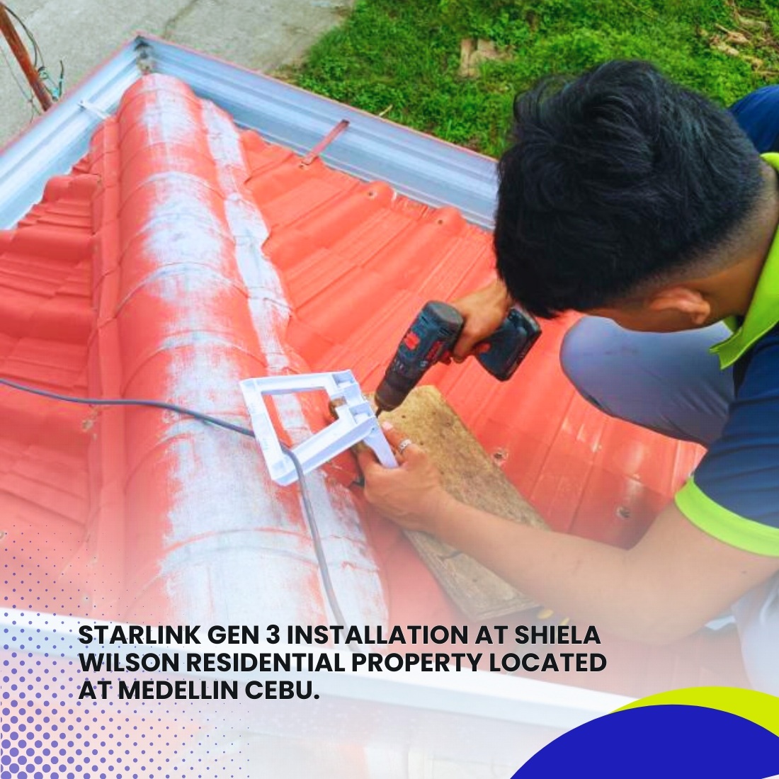 Starlink Installation Gen 3 at Shiela Wilson Residential Property located at Medellin Cebu 9