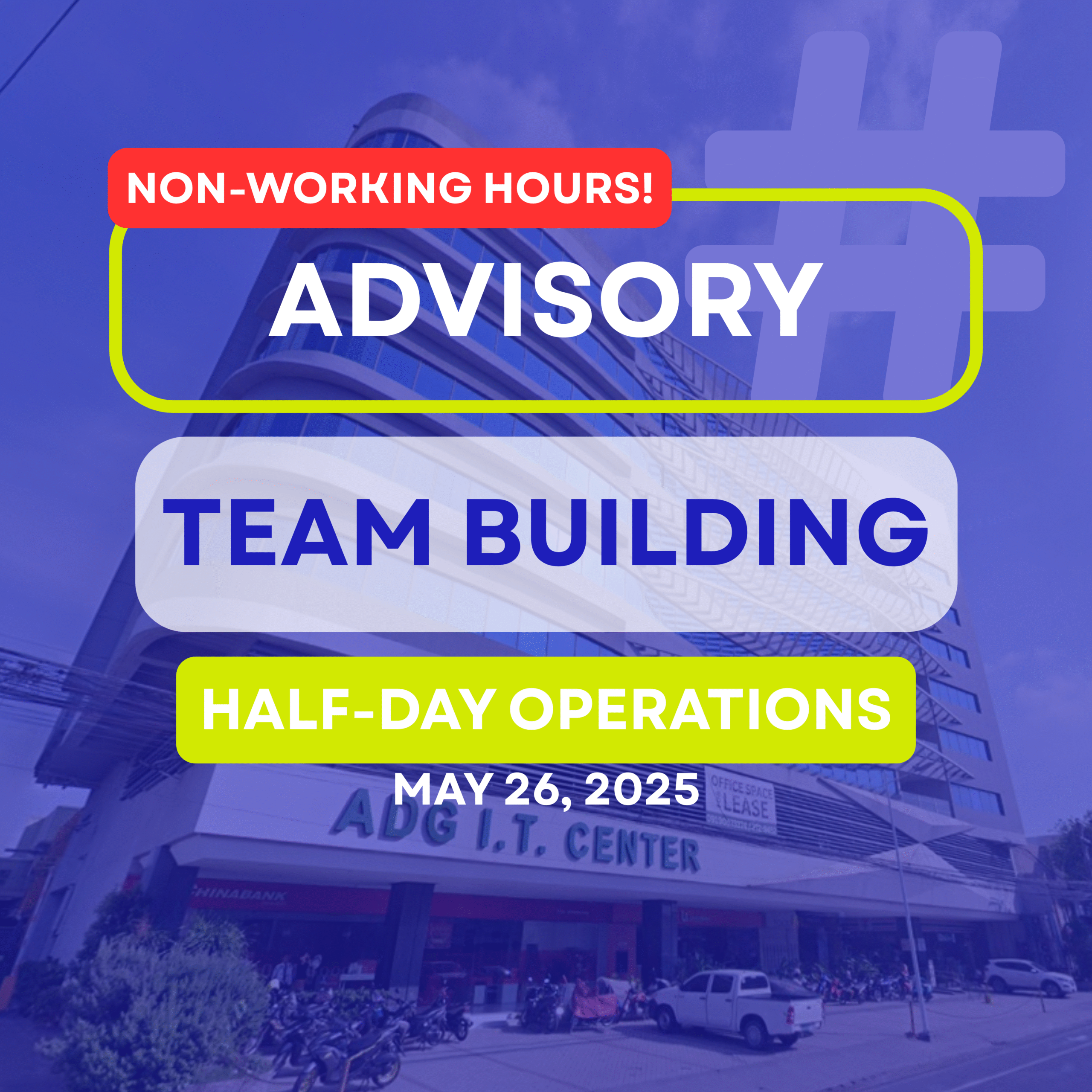 Read more about the article Company Announcement: Half-Day Operations.