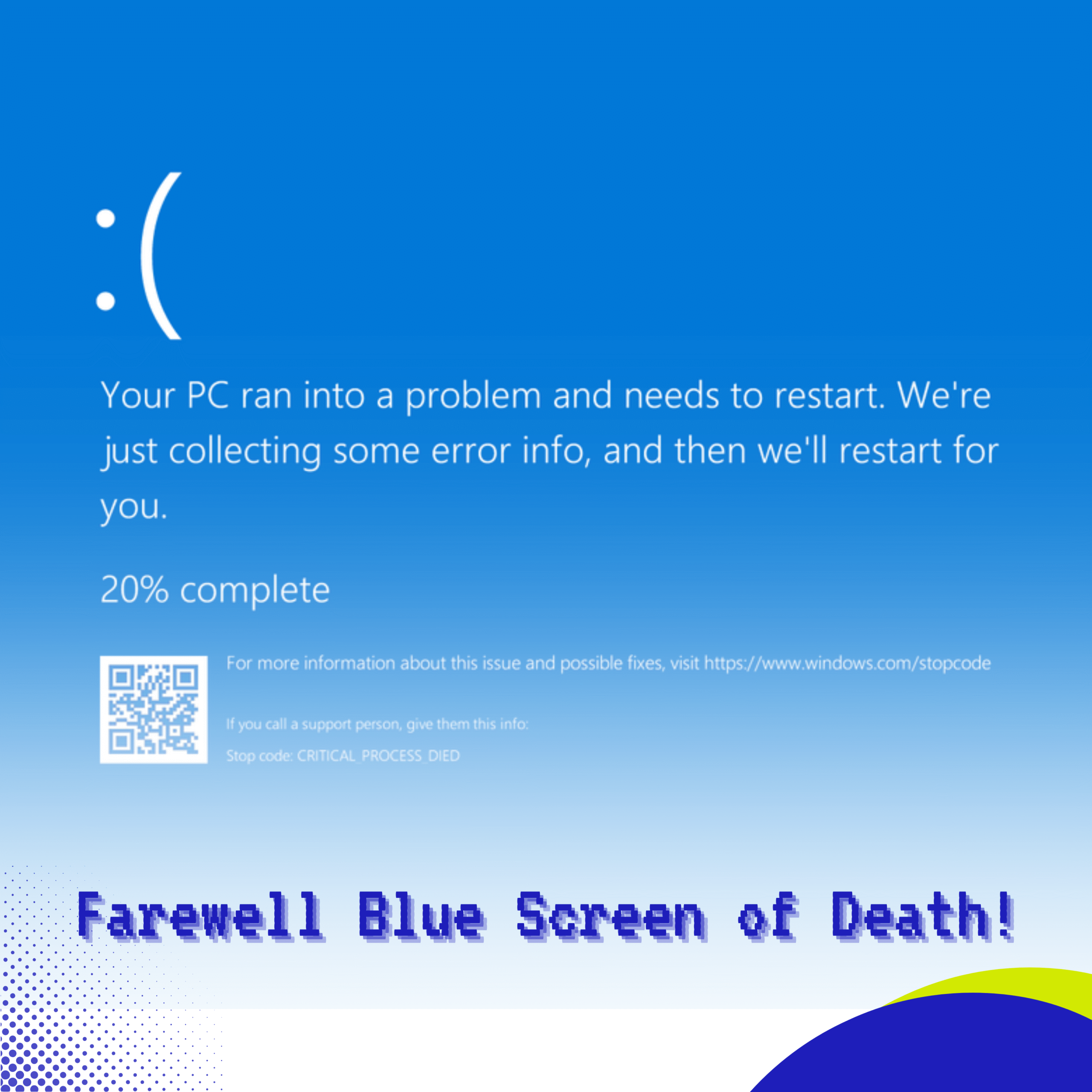 Read more about the article Microsoft Retires the Iconic Blue Screen of Death – Introduces a Sleek Black Redesign.