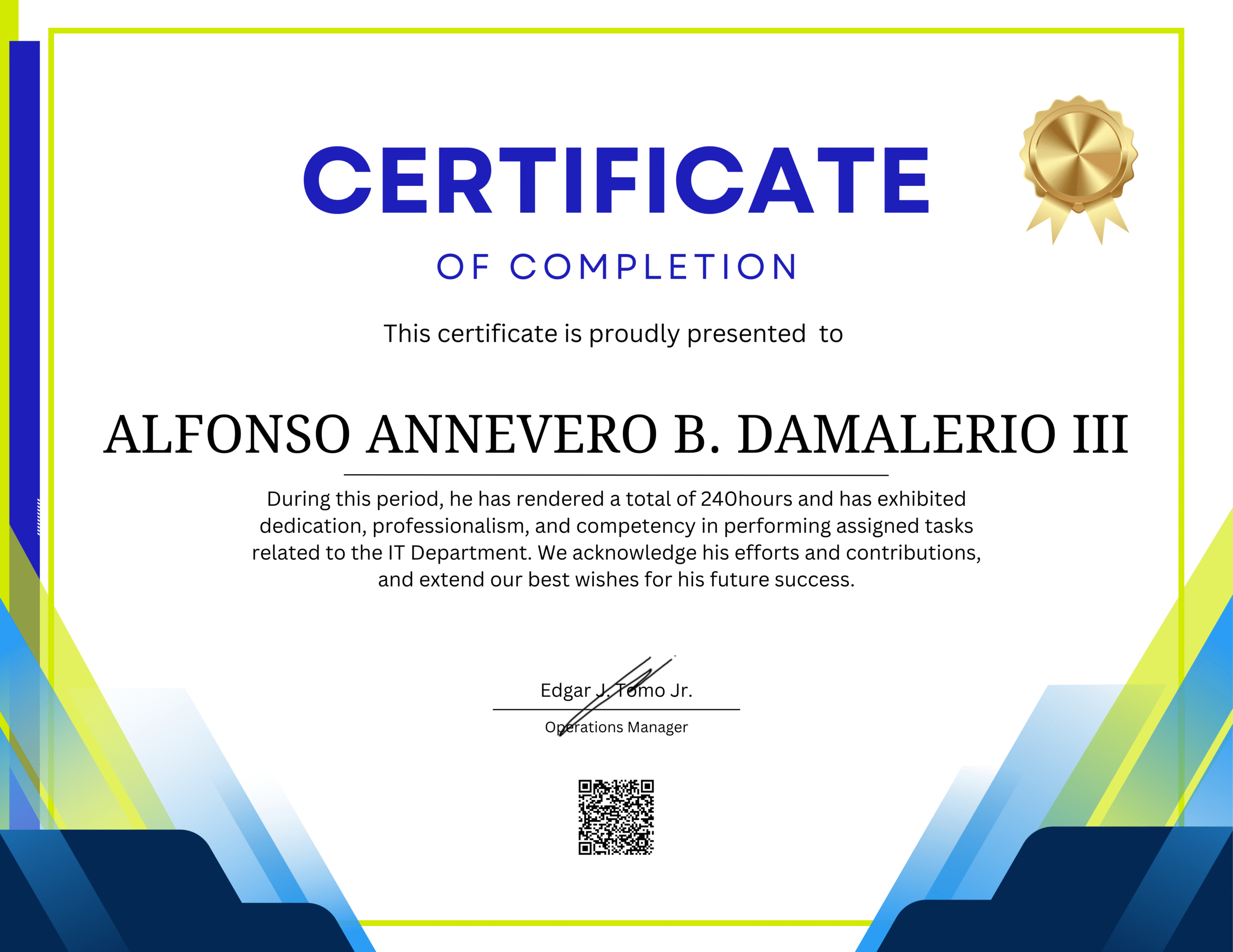 Read more about the article The On-the-Job Training Experience of Alfonso Annevero B. Damalerio III.