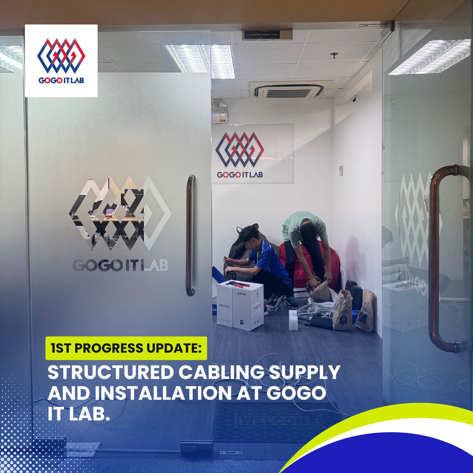 Read more about the article Structured Cabling Supply and Installation at GOGO IT Lab: First Progress Update.