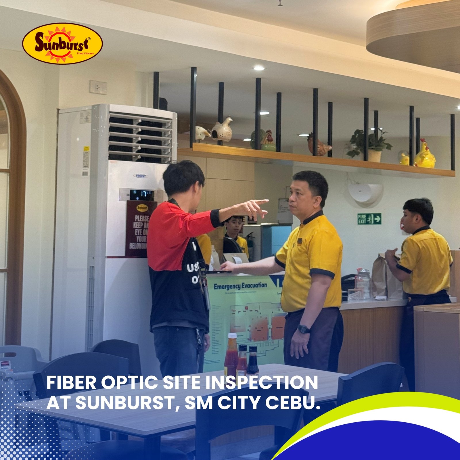 Fiber Optic Site Inspection at Sunburst, SM City Cebu.