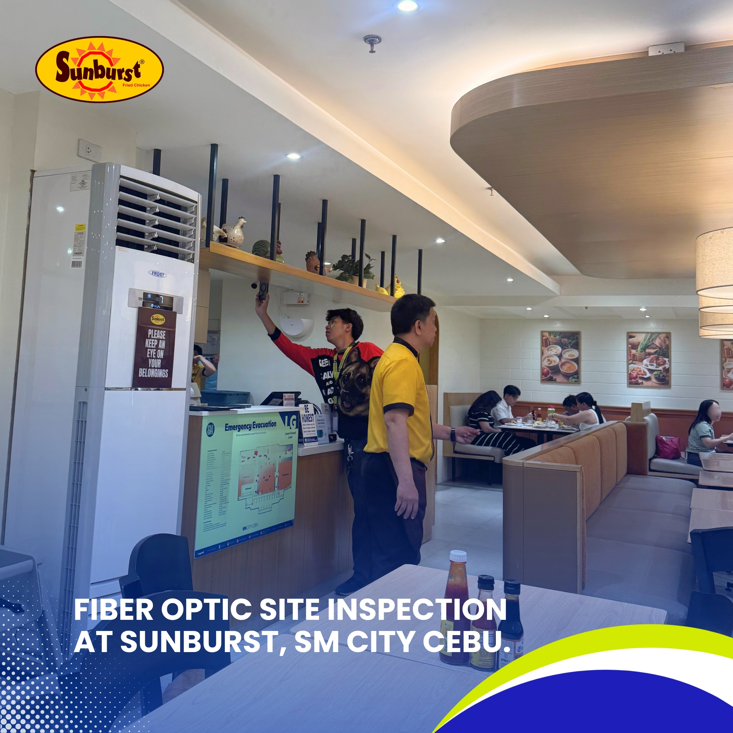 Fiber Optic Site Inspection at Sunburst, SM City Cebu.