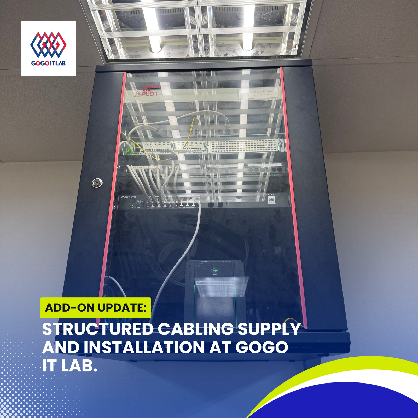 Read more about the article Structured Cabling Supply and Installation at GOGO IT Lab: Add-On Update.