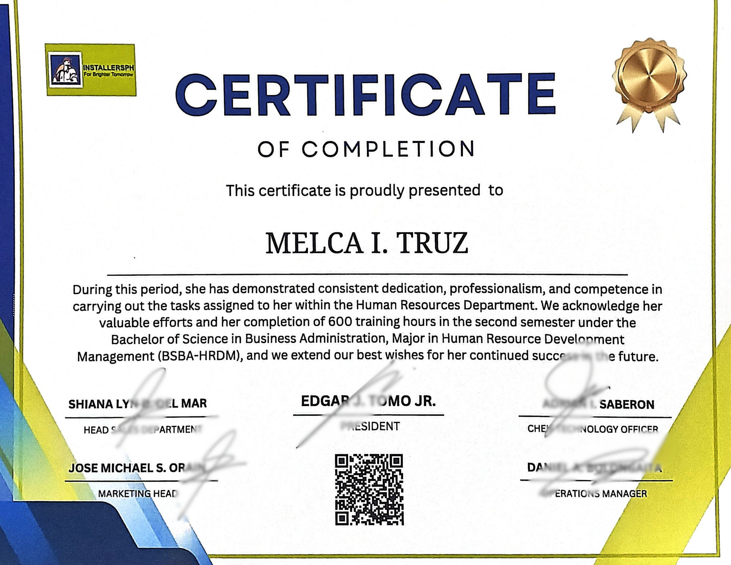 Read more about the article The On-The-Job-Training of Melca I. Truz