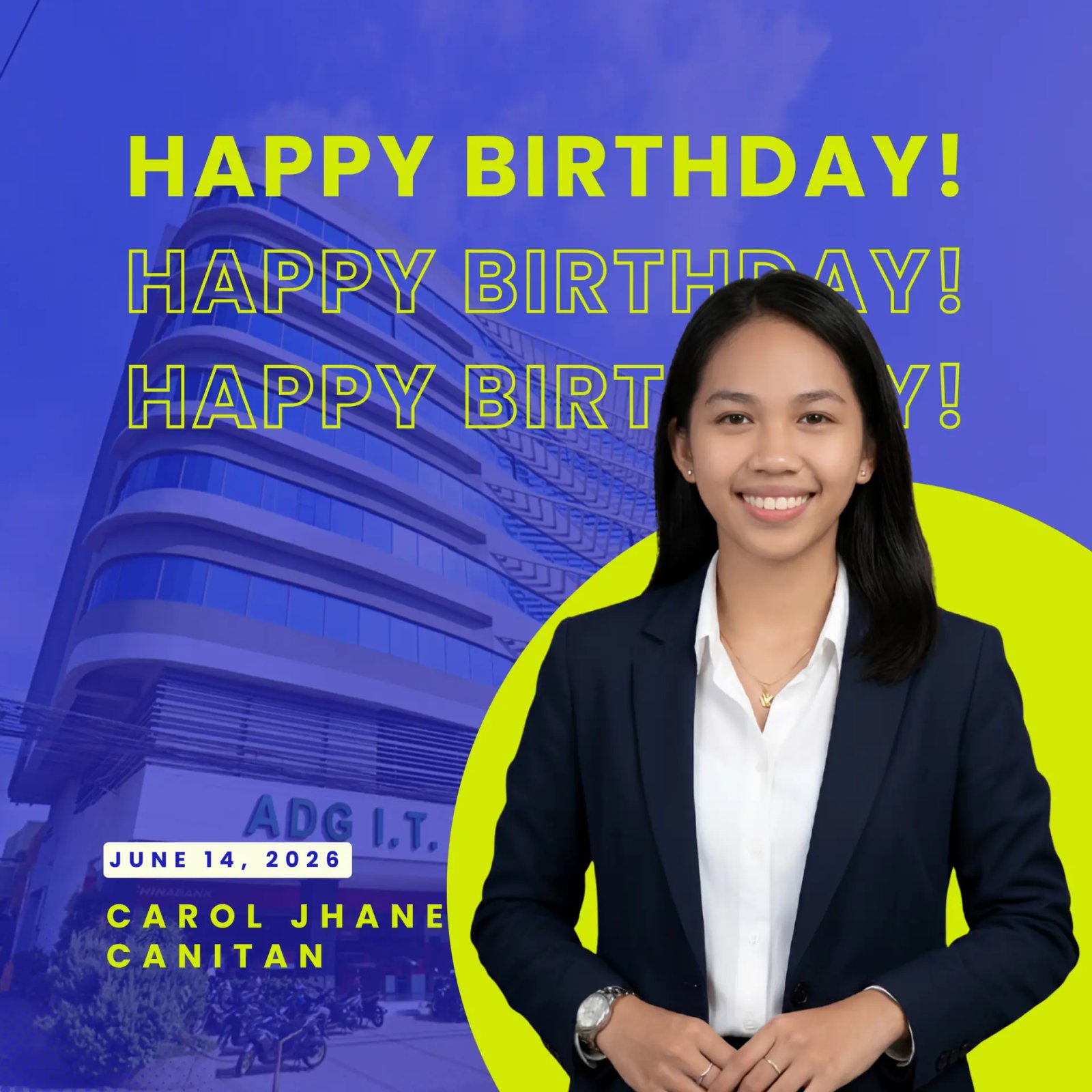 Read more about the article Happy Birthday to our Intern | Carol Jhane Canitan.
