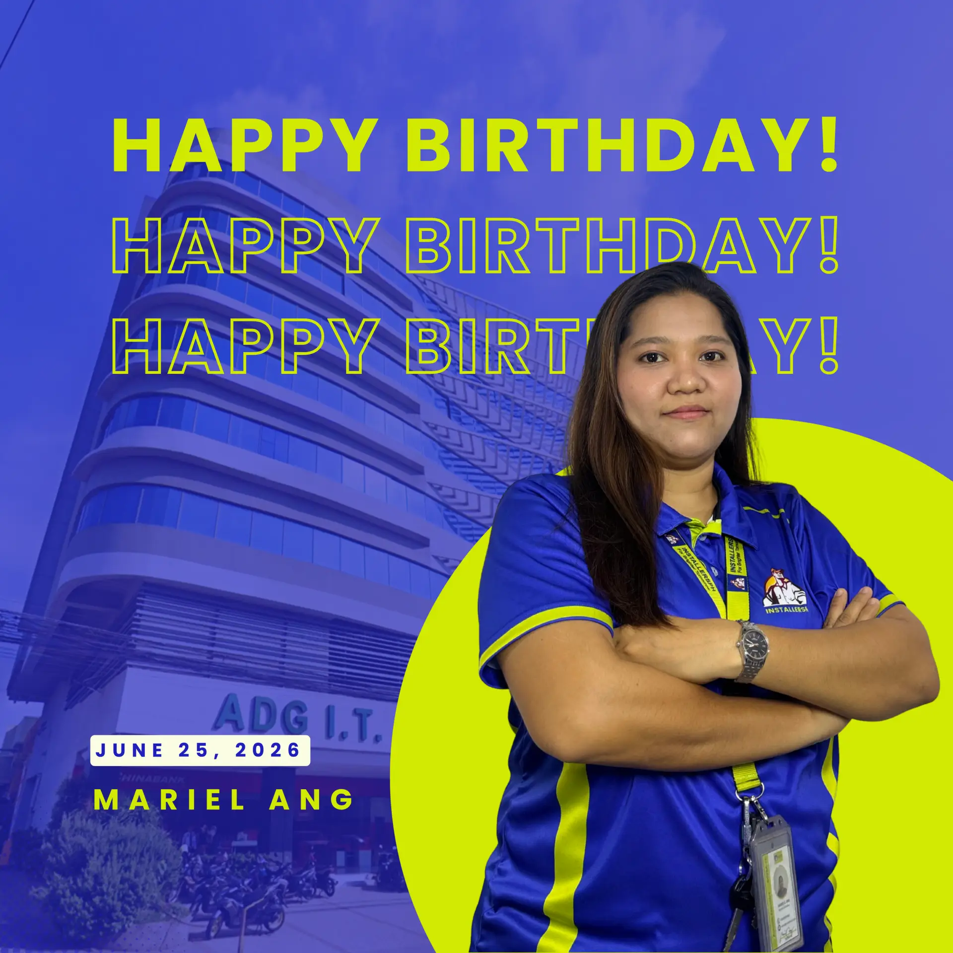 Read more about the article Join us in celebrating the birthday of our Our Employee | Mariel Ang.
