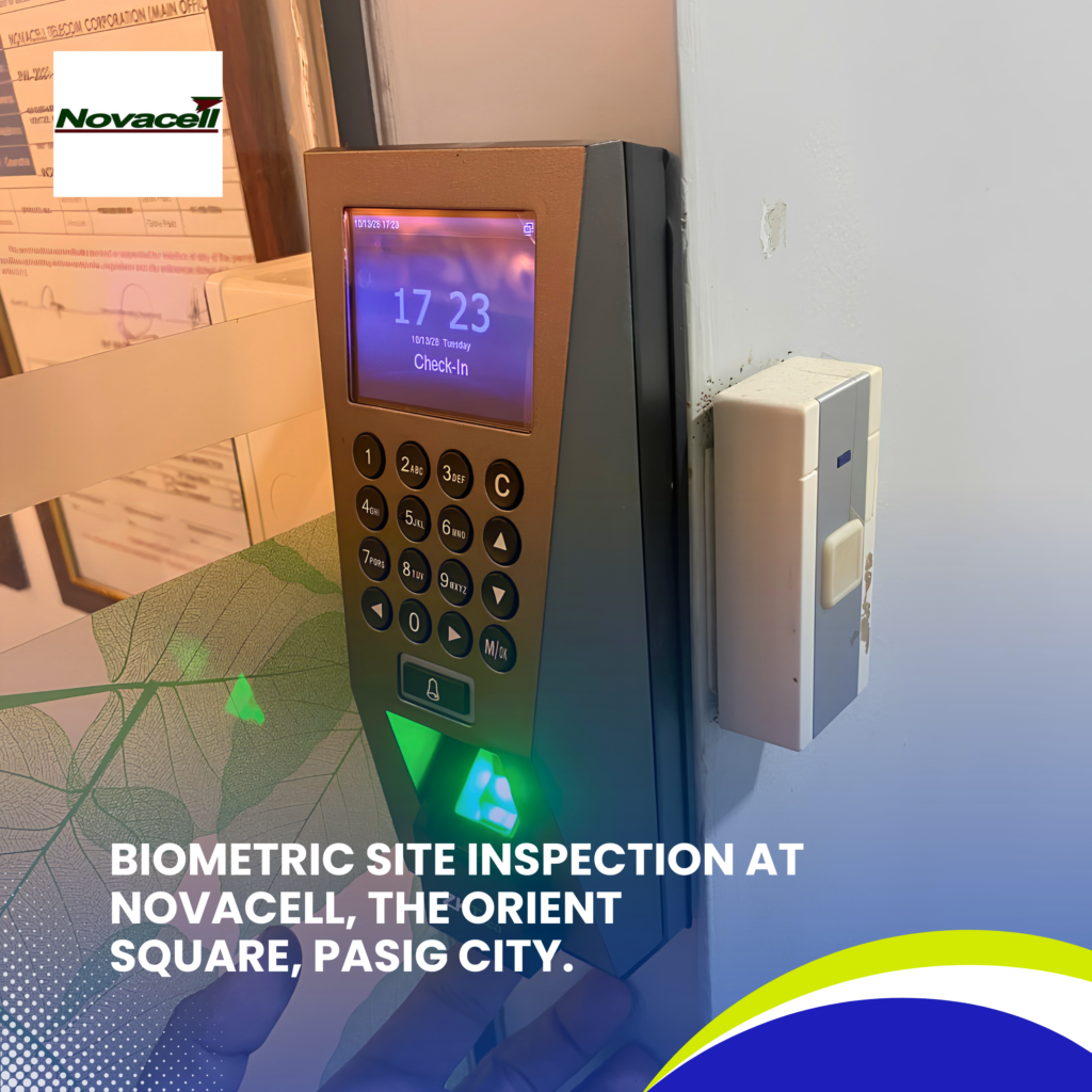 Biometric Site Inspection at Novacell, The Orient Square, Pasig City.