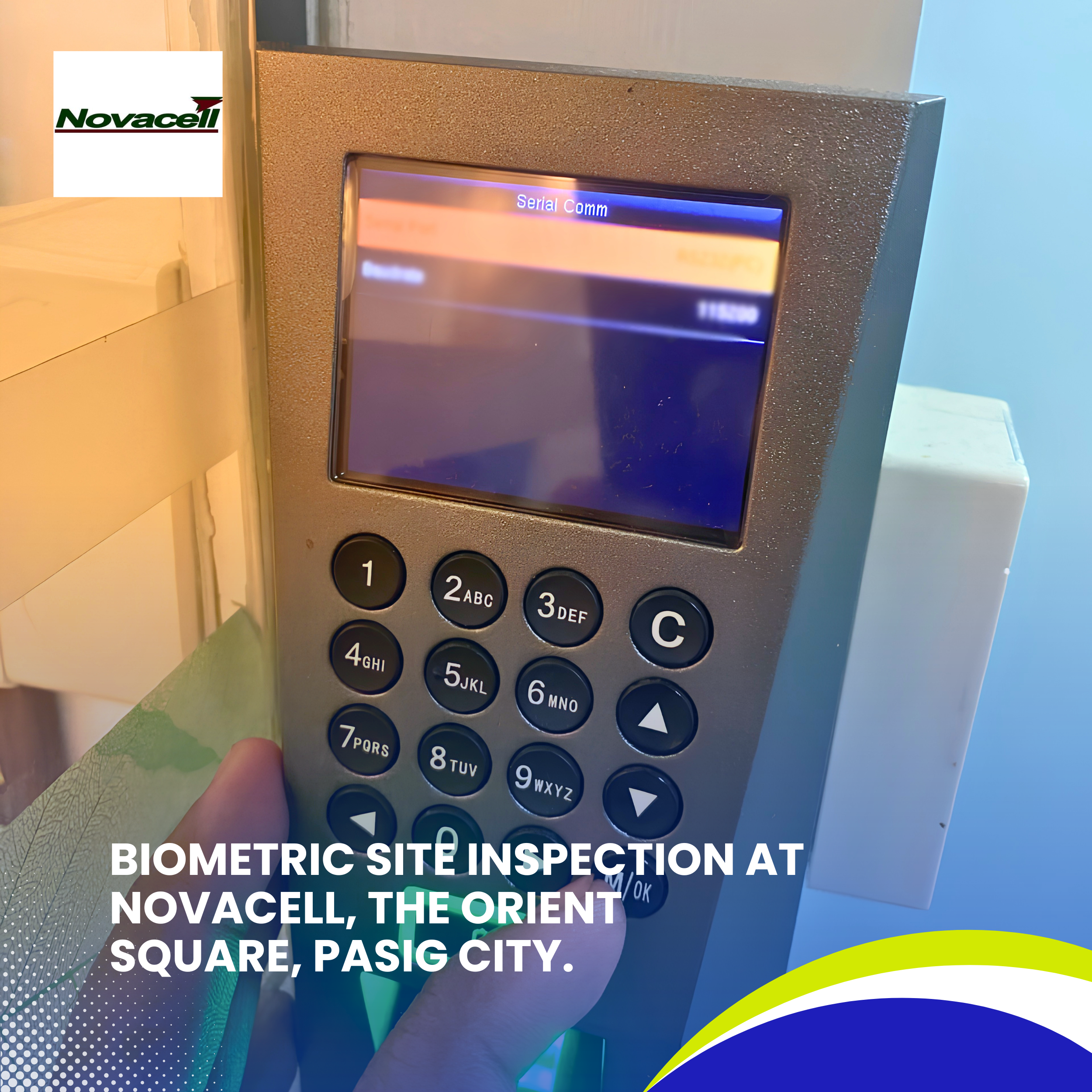 Biometric Site Inspection at Novacell, The Orient Square, Pasig City.