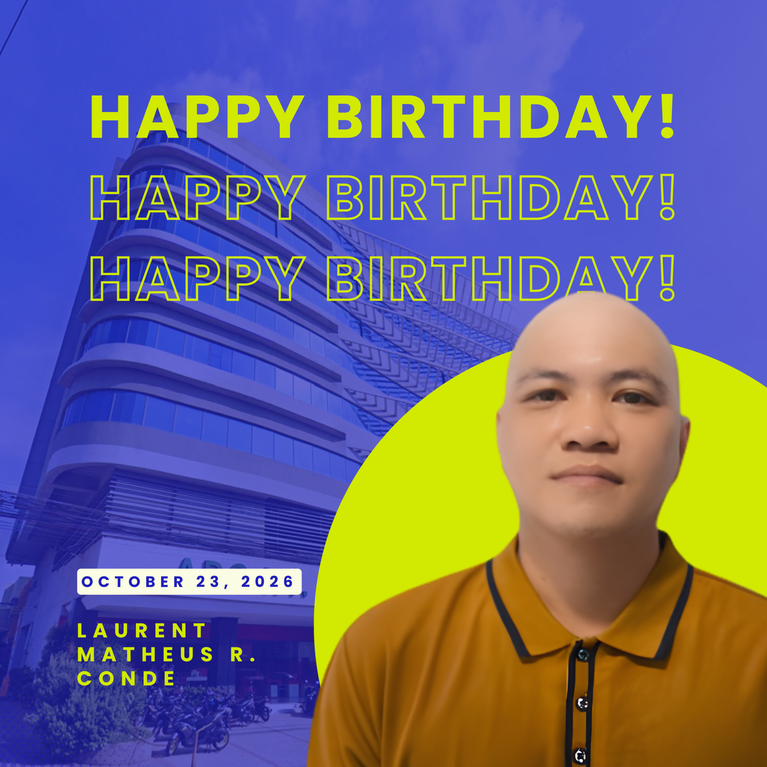 Read more about the article Celebrating the Birthday of Our Former Employee, Laurent Matheus R. Conde.