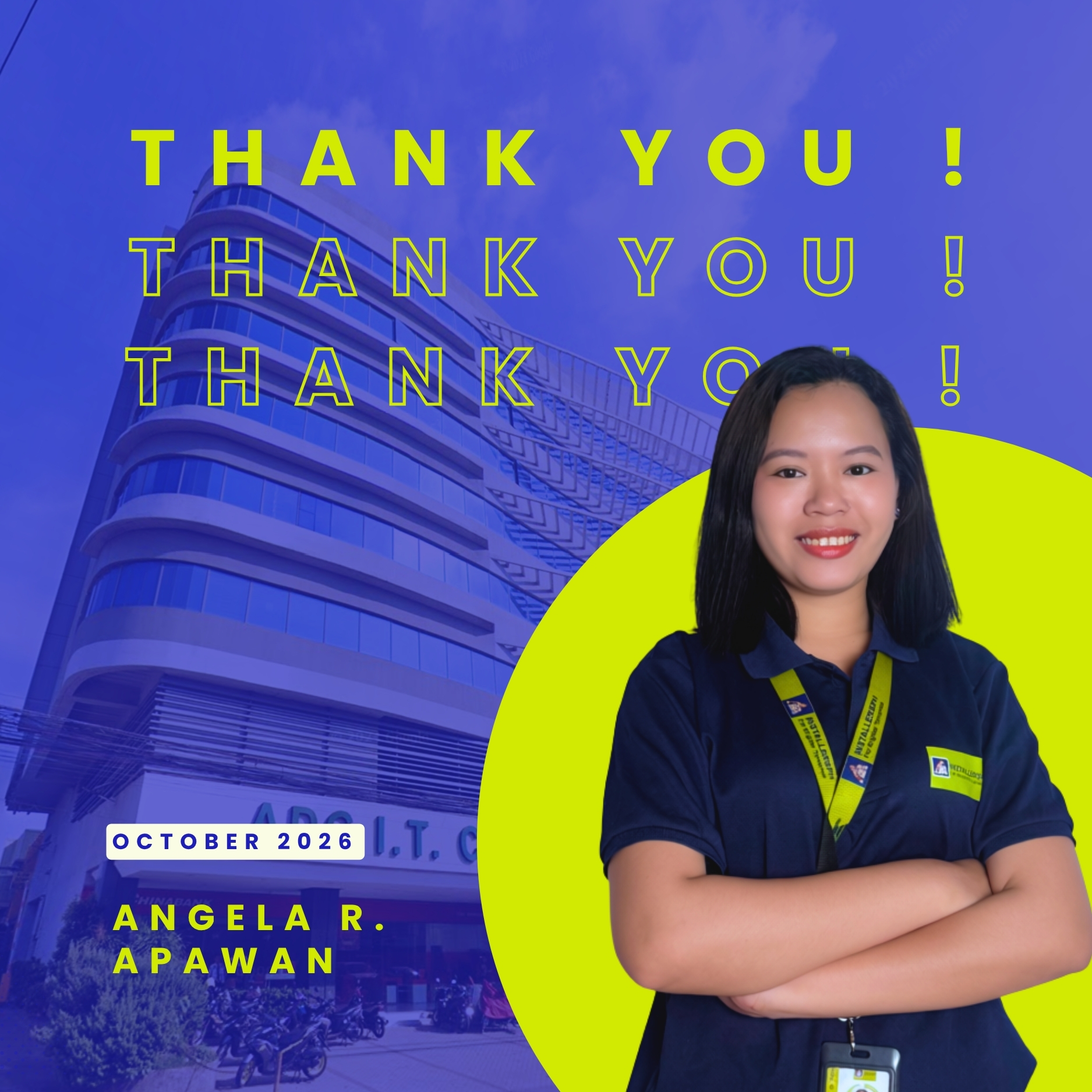 On-the-Job Training Completion of Angela R. Apawan at InstallersPH IT Solutions.